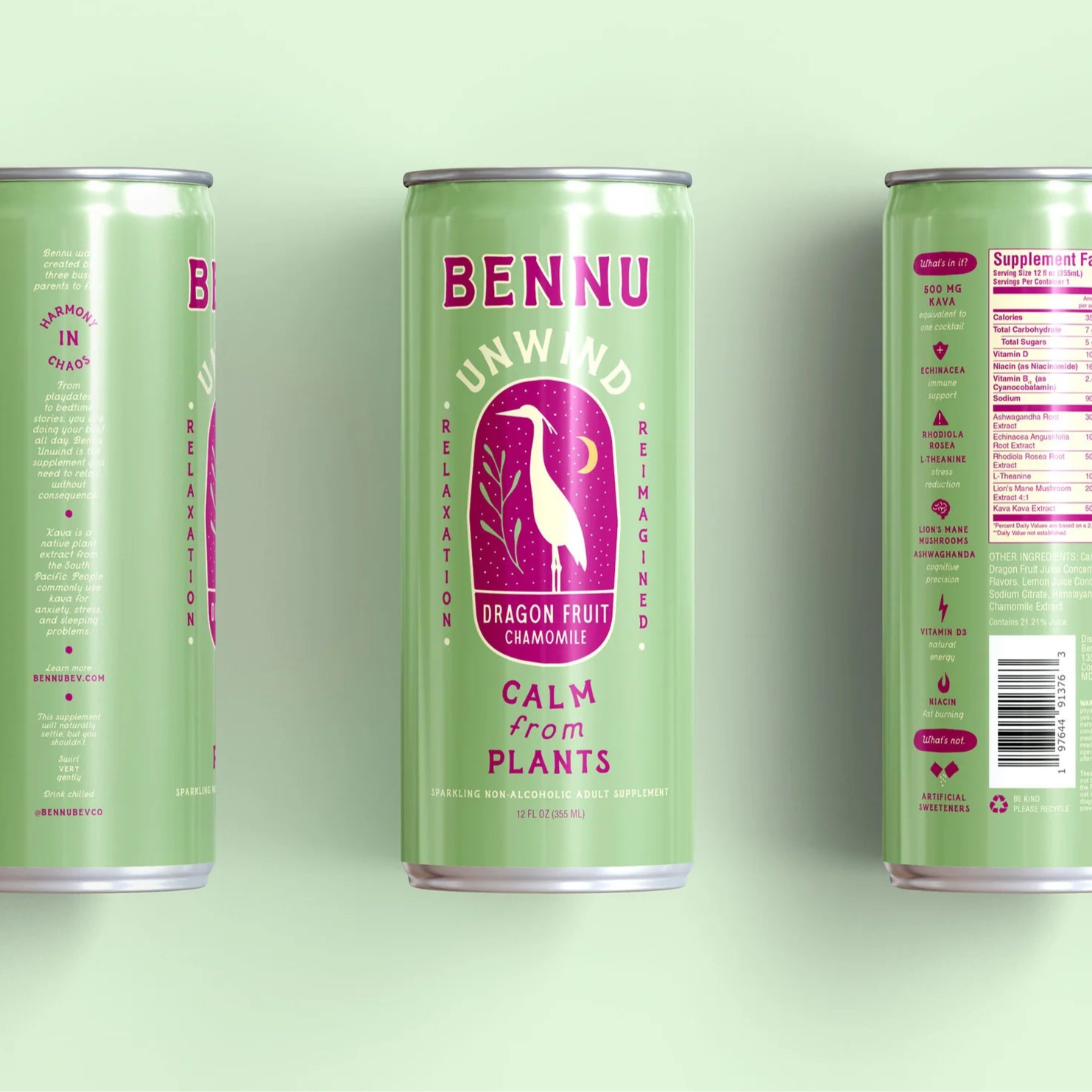 Bennu Bev Co. Dragonfruit Chamomile Unwind