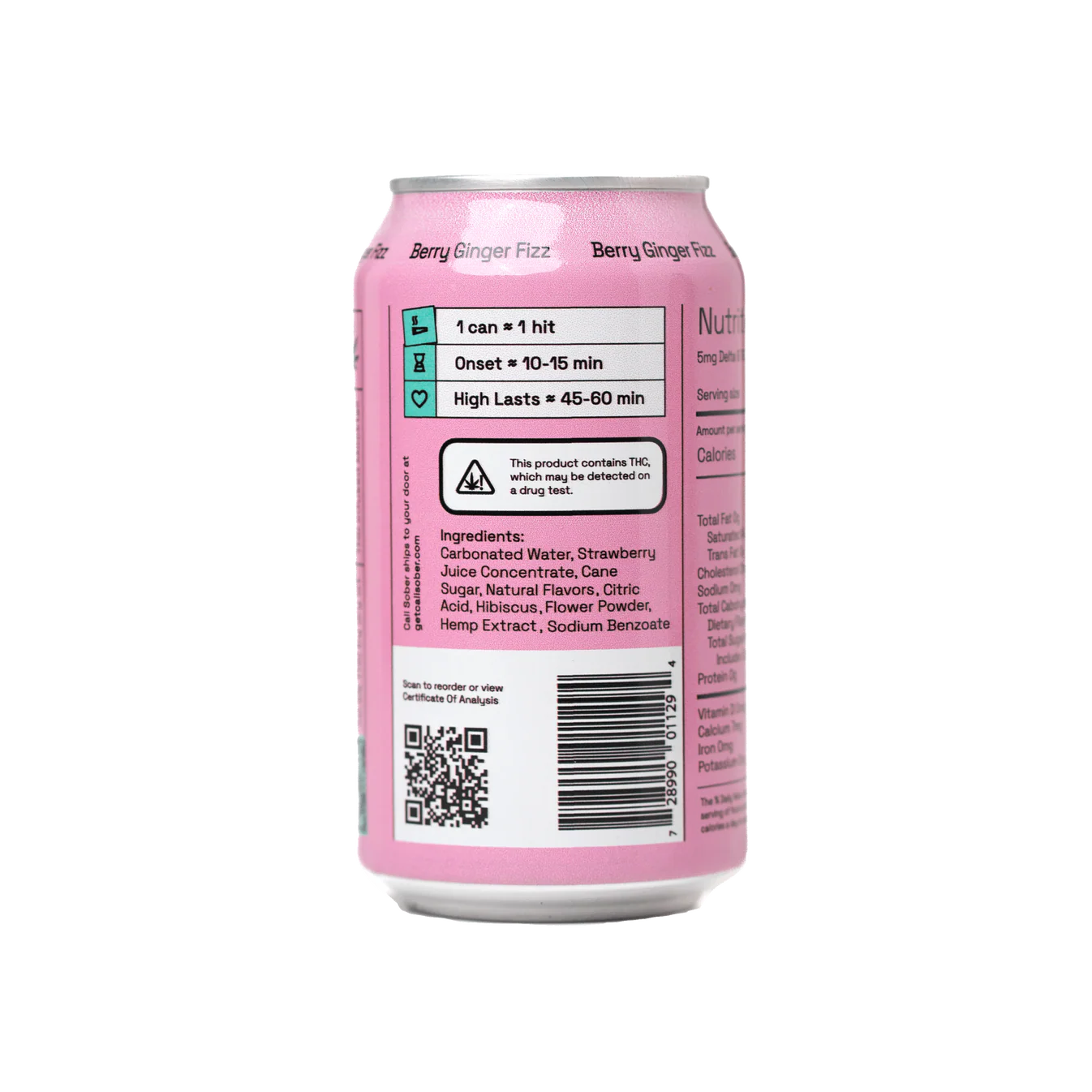 Cali Sober Berry Ginger Fizz